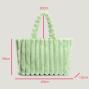 2024 Customized Logo Faux Fur Tote Purse Handbag For Women Luxury Winkle Bag