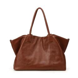 2024 Wholesale Large Genuine Leather Tote Shoulder Bag For Women Luxury With Clutch