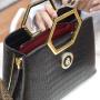 Ladysky 2024 fashion handbags women special metal handle ladies shoulder bag quality crocodile female hand bags supplier 29 cm