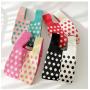 ZWY247 Wholesale Trendy Color Blocking Polka Dot Girls Knitting Bag Polyester Lightweight Small Handbag Daily Shopping Wristlet