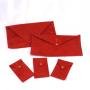 Custom Embroidery Velvet Lining Satin Envelope Jewelry Pouch Packaging Gift Bag With Button