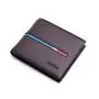 ZR194 New Men's PU Short Wallet Korean Version Horizontal Ribbon Contrast Fashion Student Wallet Wholesale