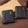 New style men's wallet with zipper, men's money clip,soft leather wallet for young, large capacity and multi-card slot wallet