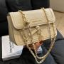 2023 New Pu Women Fashion Handbags Metal Chain Quality Designer Shoulder Bags Printing Wholesale Women Handbags