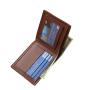 Men's wallet short money clip fashion casual lychee grain soft leather wallet multi-card space large capacity small wallet purse