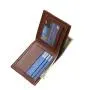 Men's wallet short money clip fashion casual lychee grain soft leather wallet multi-card space large capacity small wallet purse
