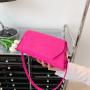 2024 new Korean style simple solid color small square bag casual diagonal cross bag armpit felt shoulder bag bolsas