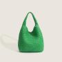 New Women'S Braided Bucket Advanced Soft Leather Women'S Single Shoulder Underarm Large Capacity Handbag