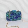 Luxury Marble Acrylic Box Women Shoulder Bag Dinner Wedding Handbag Evening Portable Bags Clutch red blue 2024