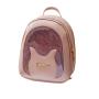 Fashion mini leather girls backpack transparent gitter PVC Ita bag custom Ita bag shoulder bag