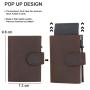 Custom logo Pop Up Wallet Ultra Thin Metal Card Holder Case Aluminum wallets