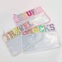 Multi Color Zipper Flat Transparent Pouch Women Waterproof Makeup Brush Organizer Toiletry Bag PVC Clear Cosmetic Bag