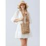 2024 Summer Tote Bags Women Handbags Purse Ladies Casual Shoulder Beach Bag Tote Handbags Wooden Bead For Holiday