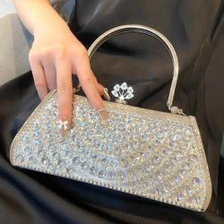 Lady Evening Handbags Designer Fashion Luxury Crystal Evening Purse Elegant Rhinestone Party Clutch sac tendance 2024