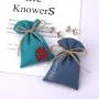 Custom Embroidery Small Organic Cotton Pouch Luxury Promotion Gift Sachet Packing Canvas Drawstring Bag
