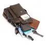 ZR765 Men Bag New Leather Briefcase Handbag backpack Single Shoulder Crossbody Bag PU Business Youth Vertical Boy Shoulder Bag