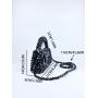 Custom acrylic resin beaded beads hand bag New Fashion Handmade Crossbody Bag Beautiful Black Glass Beads Shoulder Bag