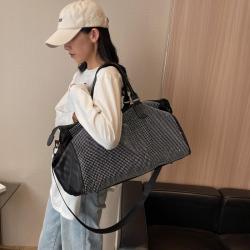 Custom Luxury Designer Bling Rhinestone Diamonds Gym Weekender Over Night Duffel Bag High-end Travel Duffle Bag