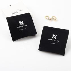 Customized Small Gift Bag Black Luxury Velvet Envelope Jewelry Pouch Envelope Perfume Packaging Bag