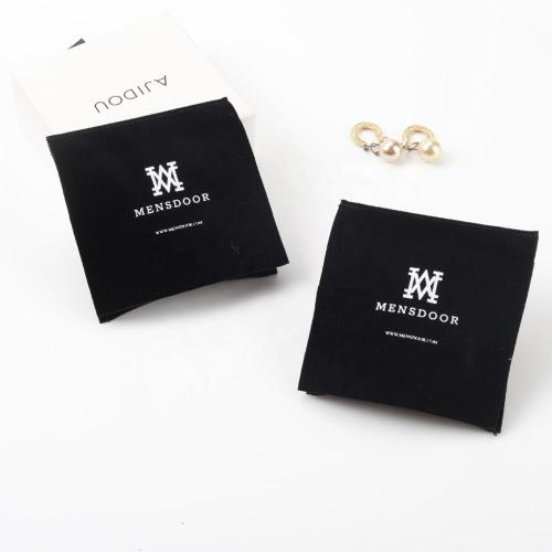 Customized Small Gift Bag Black Luxury Velvet Envelope Jewelry Pouch Envelope Perfume Packaging Bag