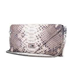 OEM ODM Customized Latest Designer Genuine Snake Skin Leather Fashion Evening Shoulder Handbag Envelope Clutch Bag