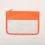 Chenille Letter Embroidered Pouch Nylon Transparent PVC Toiletry Zipper Pouch Clear Makeup Storage Flat Bags Clear Cosmetic Bag