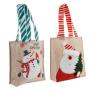 HR089 New Christmas Handheld Gift Bag Lovely Cloth Cartoon Elderly Snowman Gift Bag Candy Apple Christmas Lightweight Handbag