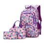 KBW674 Three-piece Children Schoolbag Girls Nylon Camouflage Junior High and High School Backpack Lightweight Shoulder Bag