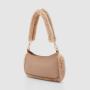 Factory Customized Luxury Leather Handbags Autumn and Winter New Fashion Solid Color Shoulder Messenger Bag With Fur For Women