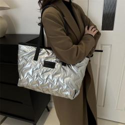 Simple Solid Color Fashion Cotton Large Tote Handbags Custom Logo Shoulder Bag 2024 Spring New Western Underarm Bags for Women