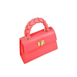 Eco Friendly Vegan Leather Lady Luxury Red Color Tote Hand Bags Elegant Women Mini 2022 Trends Ins Designer Top Handle Handbags