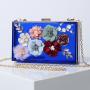 2024 spring Hotselling Gorgeous Girls evening bag Flower Decoration Transparent Purse Box party clutch