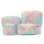 Keymay Custom Terry Cloth Towel Cosmetic Makeup bag Toiletry Zipper Pouch Bag Lady Toiletry Toweling Quilted Winter Bag