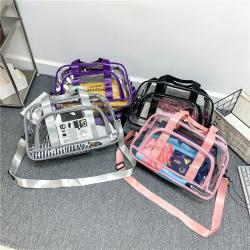 Transparent travel bag large capacity PVC travel bag fitness storage transparent  beach bag