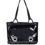 Cat designer transparent Ita hand bag custom printing Ita bag with clear window