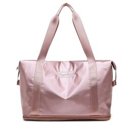 Custom large capacity women gym waterproof travel organizer sports duffel tote bags with shoe compartment