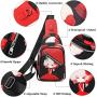 2024 Custom Promotional Fashion Waterproof Pu Sling Shoulder Bags Girls Printed Travel Women Crossbody Chest Bag