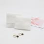 High End Silver Logo Brush Flap Cotton Canvas Jewelry Pouch Envelope Mirror Gift Bracelet Jewelry Packaging Bag
