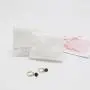 High End Silver Logo Brush Flap Cotton Canvas Jewelry Pouch Envelope Mirror Gift Bracelet Jewelry Packaging Bag