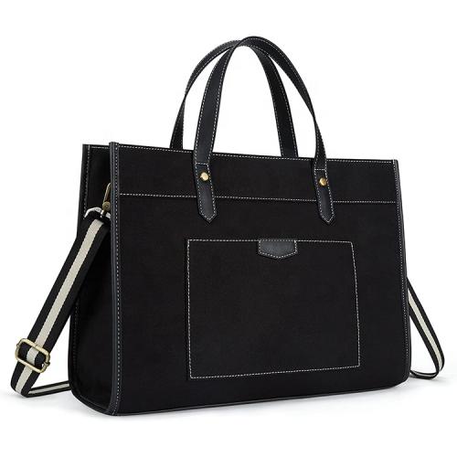 Customized Large Capacity Colorful Eco-Friendly Tote Shopping Bag with Front Pocket and Magnetic Snap Portable Wholesale