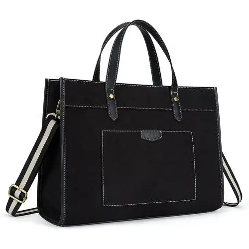 Customized Large Capacity Colorful Eco-Friendly Tote Shopping Bag with Front Pocket and Magnetic Snap Portable Wholesale