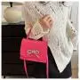 HR584 Women's Handbag PU Leather New Fashion Design Buckle Small Square Shoulder Bag Diamond Bow Versatile Luxury Handbag
