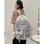 ZF357 New Schoolbag Female Junior High School Students Shoulder Bag Male Computer Backpack Nylon Breathable Waterproof Travel