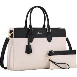 LOVEVOOK 2024 new Large Waterproof Leather Computer Briefcase for Office shoulder crossbody bags women Laptop tote handbags