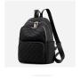 New fashion student backpack rhomboid embroidered thread travel school bag backpack women