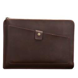Custom business laptop bag genuine leather slim sleeve laptop case bag leather sleeve pouch bag