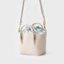 Custom Fashionable Simple and Diagonal Cross Small Women's Bucket Handbags Drawstring Bag