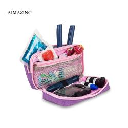 Purple Portable Insulated Insulin Bag Transporting Insulin  Medical Travel Insulin Cooler Bag Medical Ice Bags Cold Gel