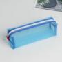 Gelory Factory Wholesale Transparent Clear Zipper Mesh Portable School Pen Bag Pencil Pouch
