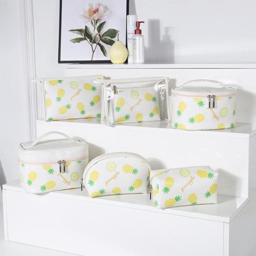 Large Capacity PU Printing Makeup Washing Cleaning Storage Bag Custom Made Travel Cosmetic Bags Set